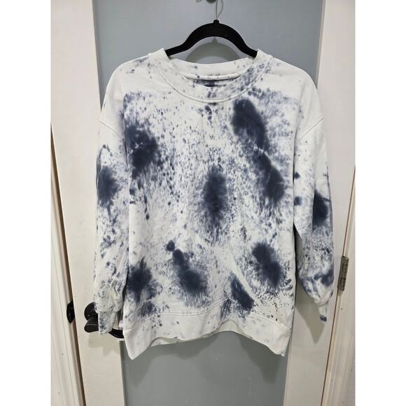 Lululemon Perfectly Oversized Crew Tie Dye Marble Dye Classic Navy M - Picture 1 of 7